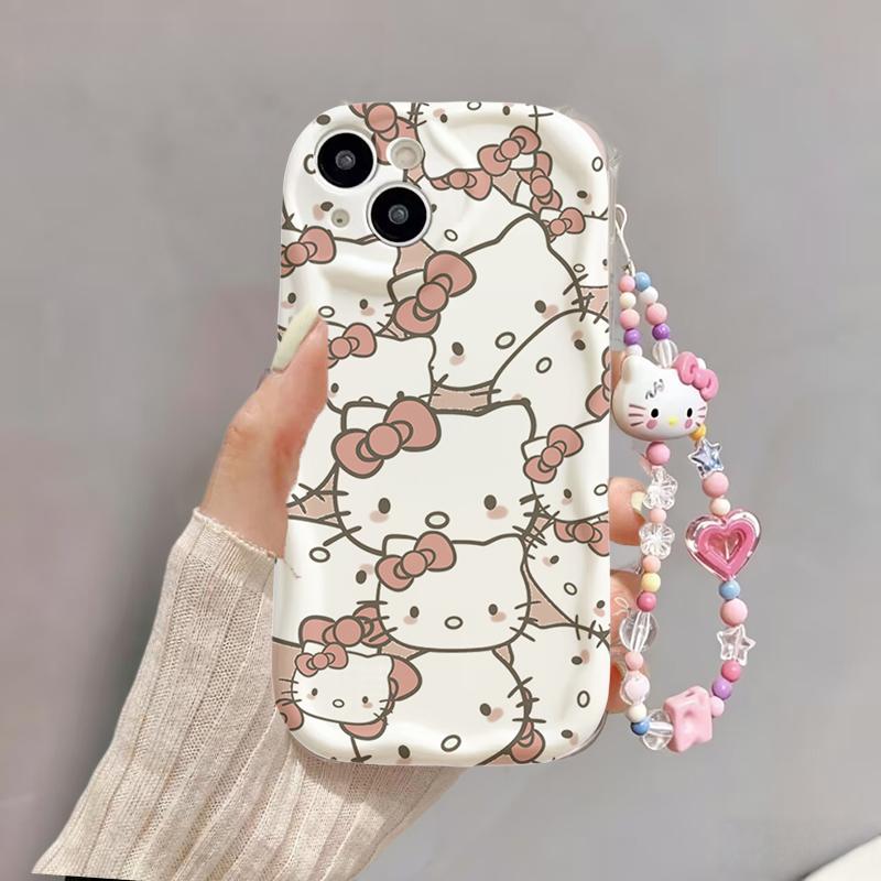 Cute Hello Kitty Chain Bracelet Casing For Huawei Honor 600 400 Lite Pro X9B X8C X8B X8A X9D X7D X7B X7A X6B X6C 90 Lite 5G Case