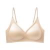 Traceless jelly soft support upper support gathering bra anti-sagging light luxury light-sensitive satin seamless underwear