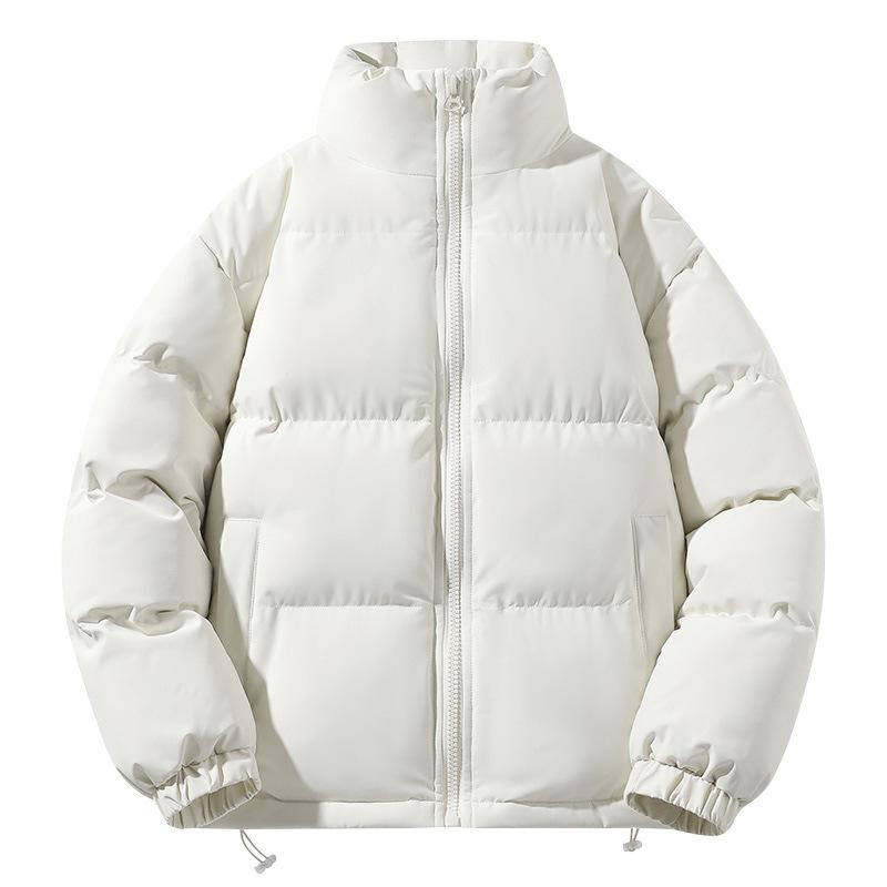 Neue Baumwolljacken für Paare im Herbst und Winter, verdickt und modisch, einfarbig, warm und hochwertig, Baumwolljacke