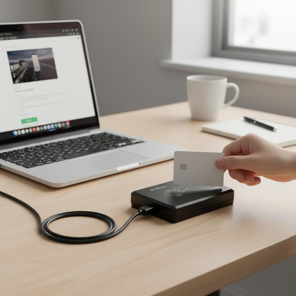 USB ID Card Reader Plug and Play Compatible with Most Systems No Driver Required RFID Reader NFC Smart Cards