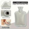 WTEMPO Autumn Winter Large Hot Water Bag with Plush Cover Super Soft Multi-Use for Feet & Hands Warmth Bag Non-Electric