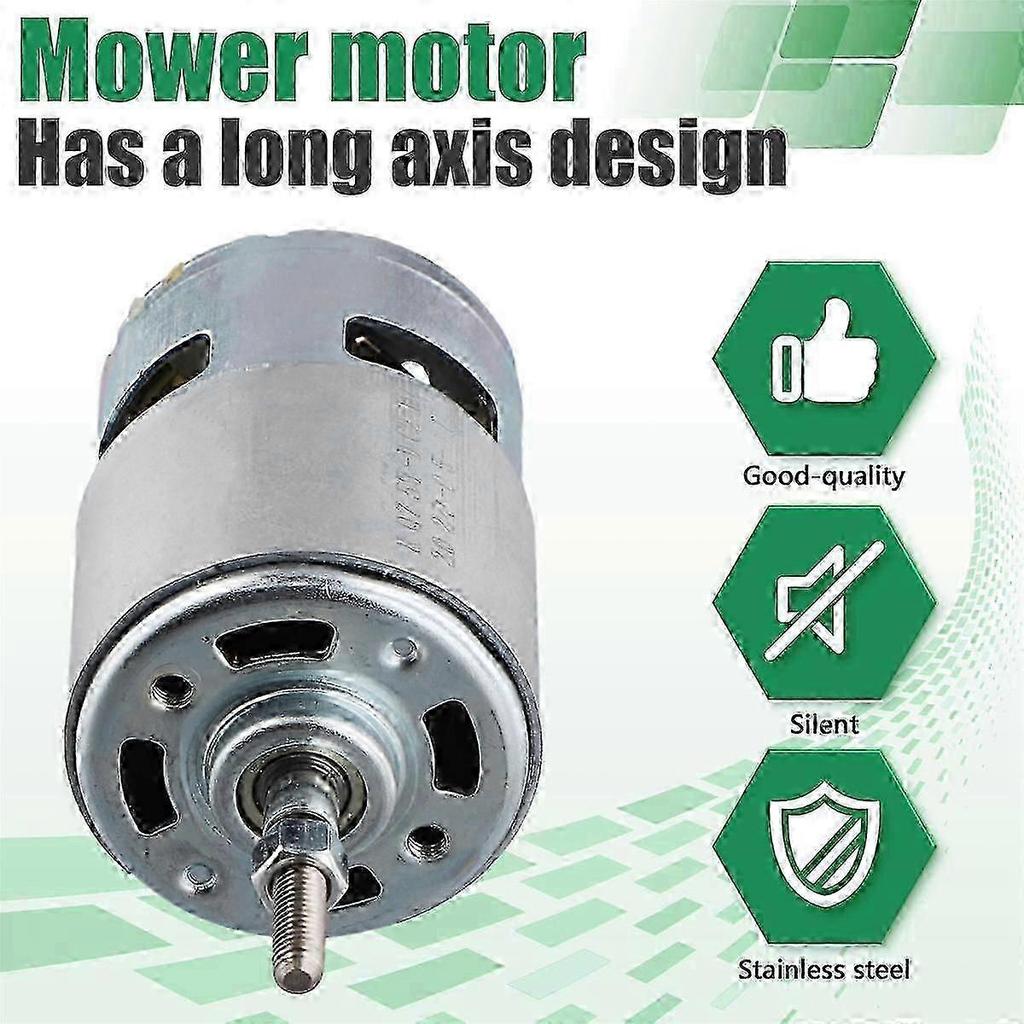 755 DC Motor for Weed Trimmer 21V Grass Cutter Motor with Long Shaft for Efficient Weed Cutting and js