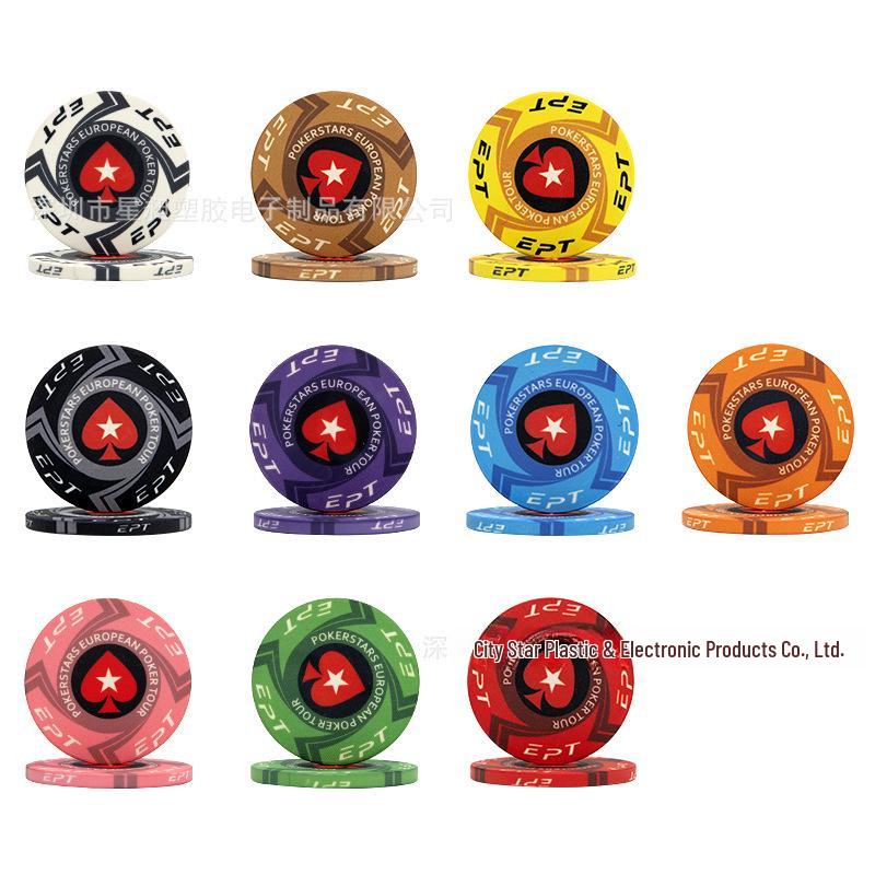 Texas Hold'em Keramiske Mahjong-chips for Kort- og Sjakkrom
