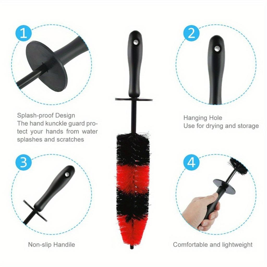 Car Cleaning Kit 18 Car Beauty Details Brush PP Wheel Hub Scrub Car Brush Clean Towel Gloves