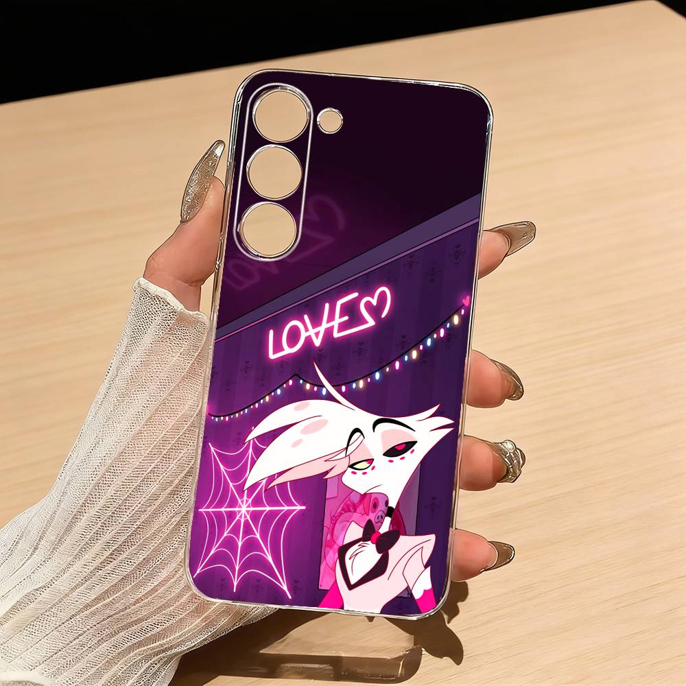 Angel Dust H-Hazbin H-Hotel Phone Case For Samsung S25,S24,S21,S22,S23,S30,Ultra,S20,Plus,Fe,Lite Transparent Cover