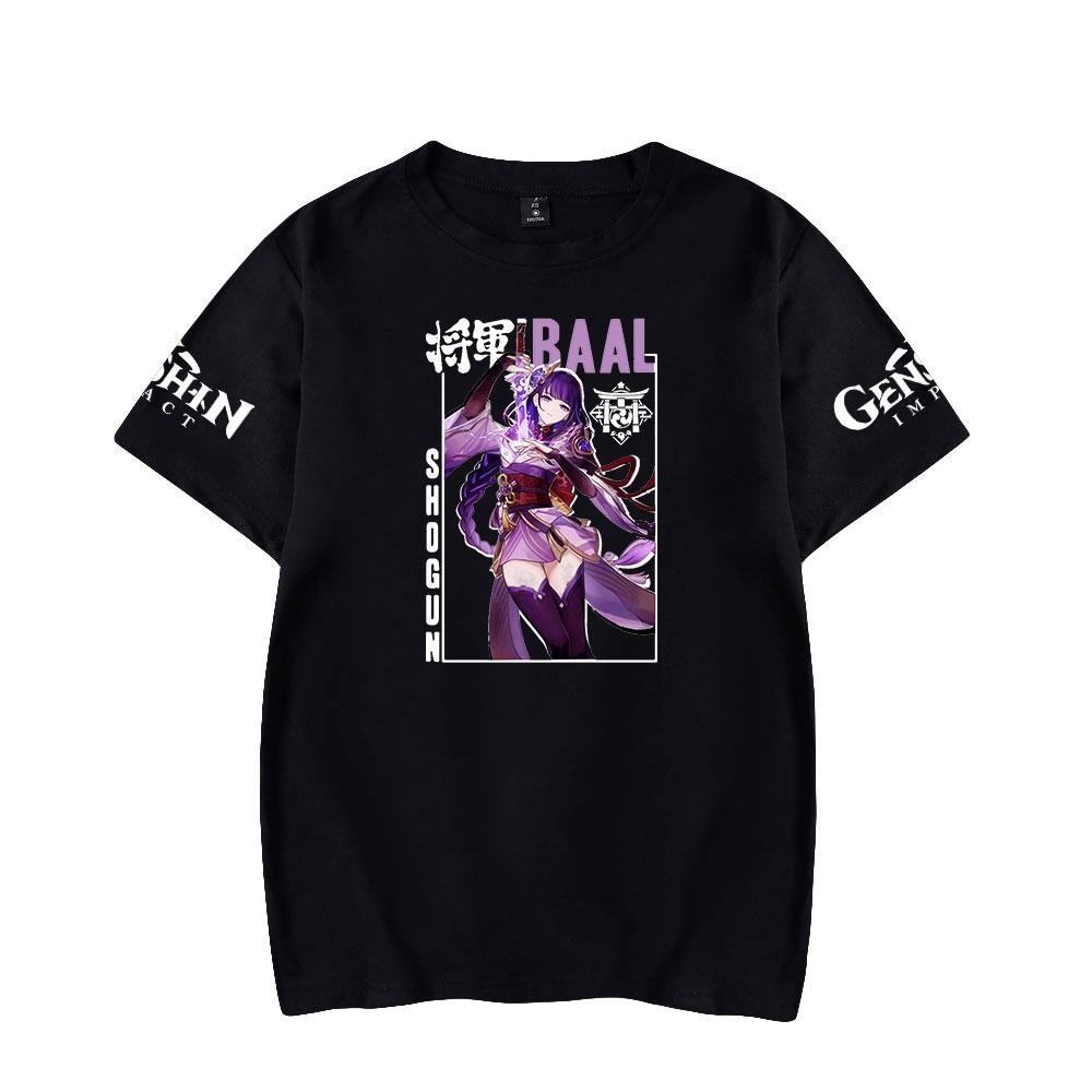 Genshin Impact T Shirt for Men Women Summer Clothing Fitness O Neck Anime Man T-shirt for Male Oversized Men T-shirts Tops