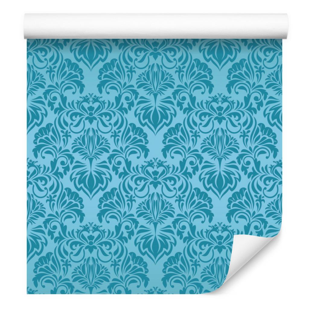 Wallpaper Beautiful turquoise floral ornaments for living room and bedroom 50x1000