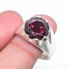 Natural Garnet Gemstone Handmade 925 Sterling Silver Jewelry Ring Size 9 AR-16951