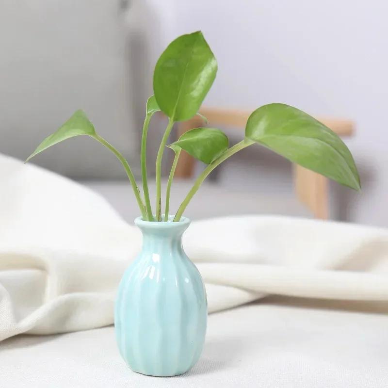1PC Mini Modern Flower Vase Home Flower Arrangement Living Room Origami Ceramic Plastic Nordic Style Home Decor Ornament