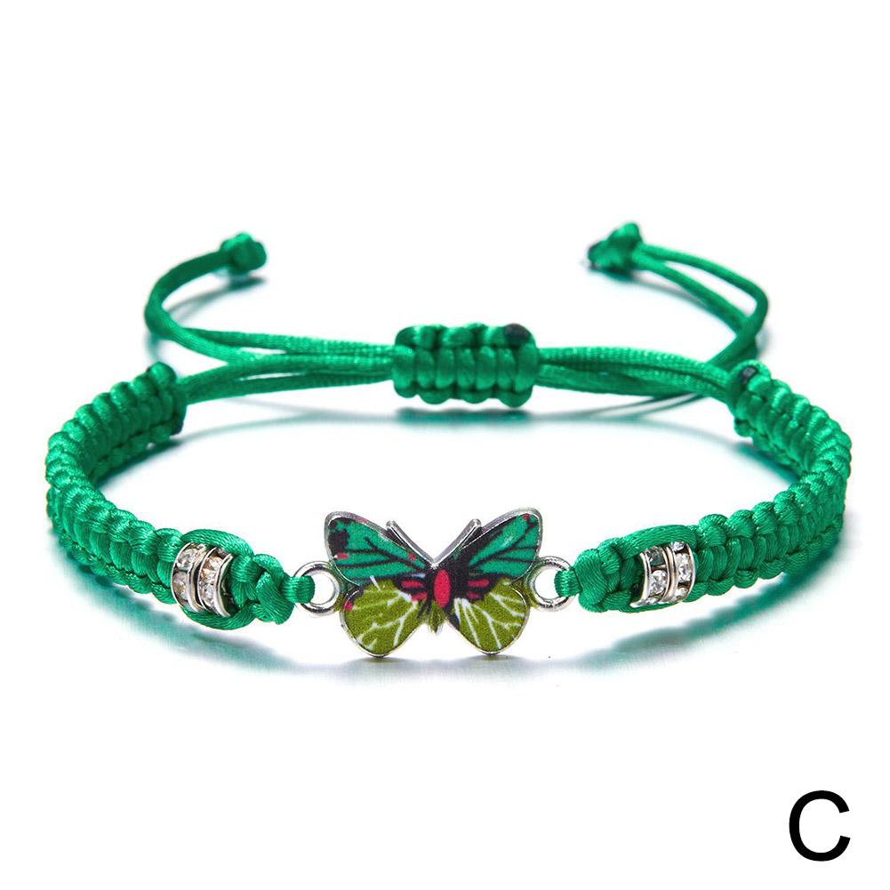 NEW Sweet Shining Butterfly Bracelet For Women Bohemian Braided Bracelet Bangle New Style Couple Classic Butterfly Hand Jewelry