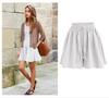Women's Plus Size Elastic Waist Wide Leg Shorts - Summer Casual Korean Style