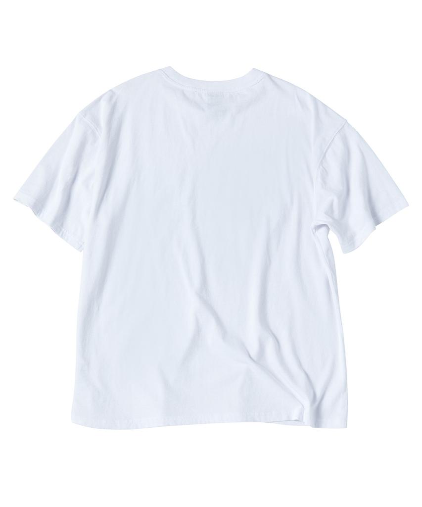 TRAVEL Denim Crossbody Short Sleeve Tee White