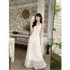 2026 Embroidered Suspender Dress Pure Desire Style Female Temperament Fashionable Waist Slimming Unique Long Children's Trend