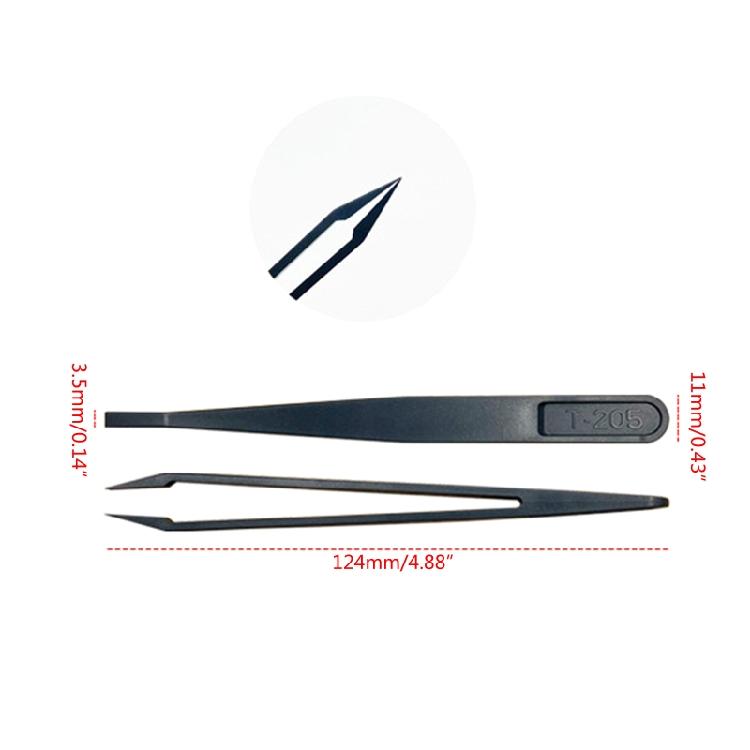 Electronics DIY Repair Tool Precision Tweezers Set Carbon Fiber for Craft