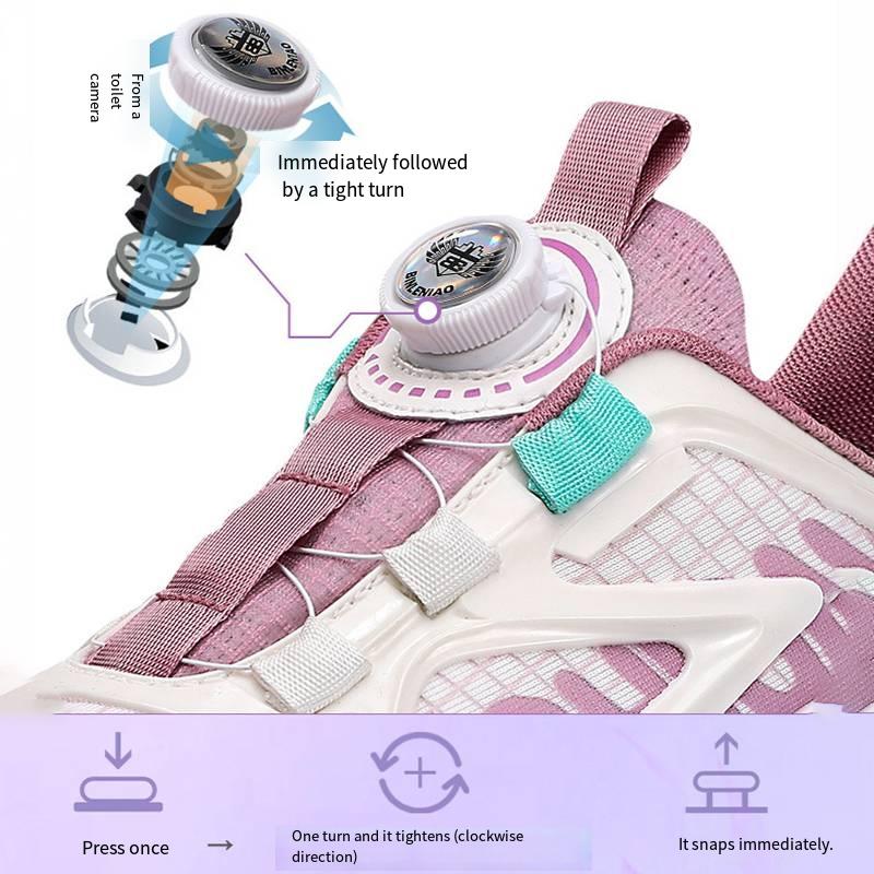 LED Lamp Strip Detachable Roller Kids Shoes Comfortable Breathable Anti-skid Wear-resistant Sole Lightweight Children Sneaker