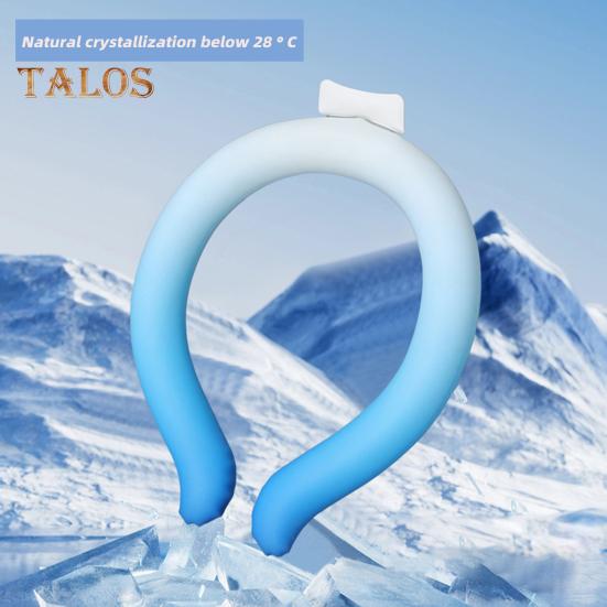Portable Neck Cooling Tube Summer Wearable Neck Cooler Lightweight Reusable Ice Cold Ring Outdoor Heatstroke Prevention Neck Wrap Collar