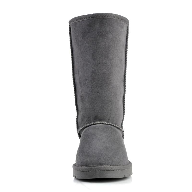 Nowa Moda Botas Mujer Prawdziwa Skóra Owcza Damskie Buty Zimowe 100% Naturalne Futro Buty Zimowe Wodoodporne Damskie Długie Buty