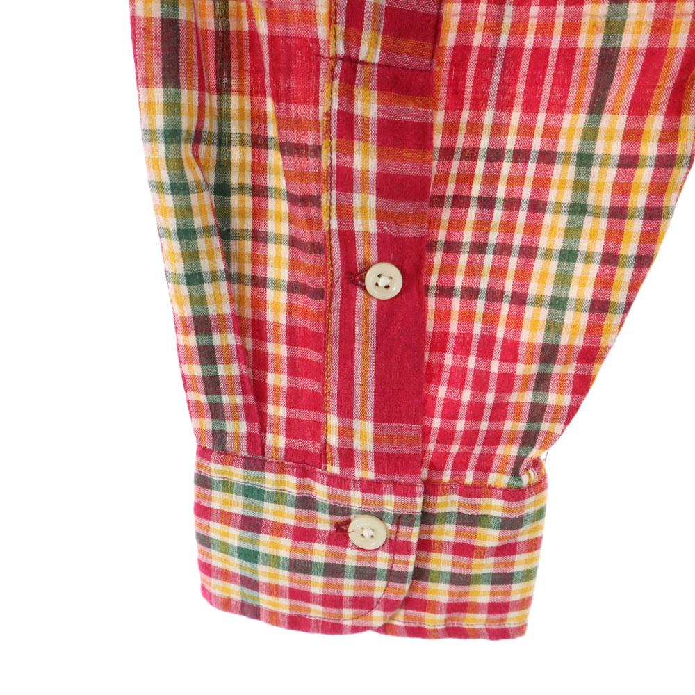 POLO COUNTRY 80s 90s Ralph Lauren Vintage Old Check Pattern Long Sleeve Button Down Shirt Men's Used