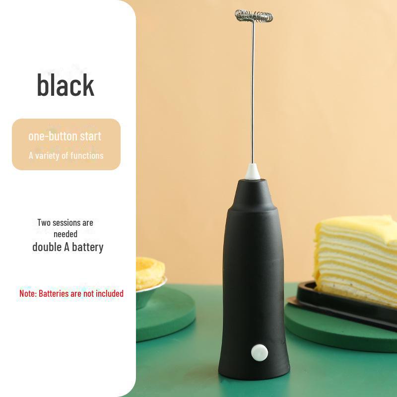 

Электрический венчик для взбивания яиц из нержавеющей стали - небольшой ручной миксер для выпечки и взбивания чёрный