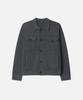 Draw Fit Density Knit Trucker Wool Cardigan [Melange Grey]