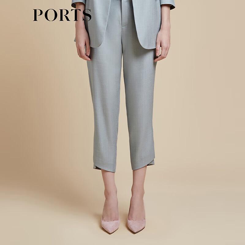 

PORTS Женские укороченные повседневные брюки слим-фит цвета селадон-блю XS /2