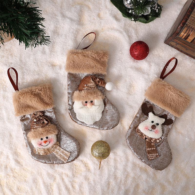 New Santa Claus Christmas Stockings and Ornaments
