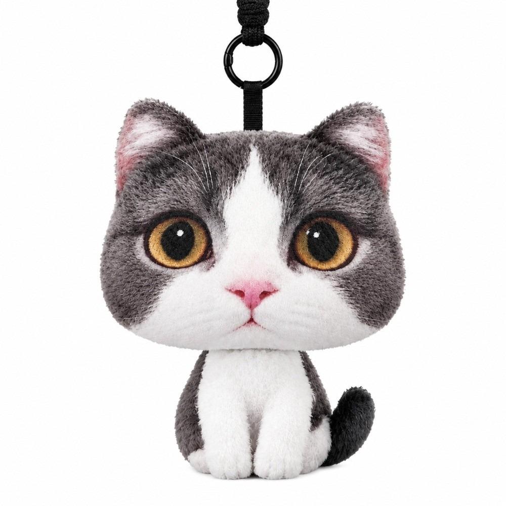 Lovely Cat Doll Cat Plush Doll Keychain Plush Car Key Ring New Doll Bag Pendant Gifts
