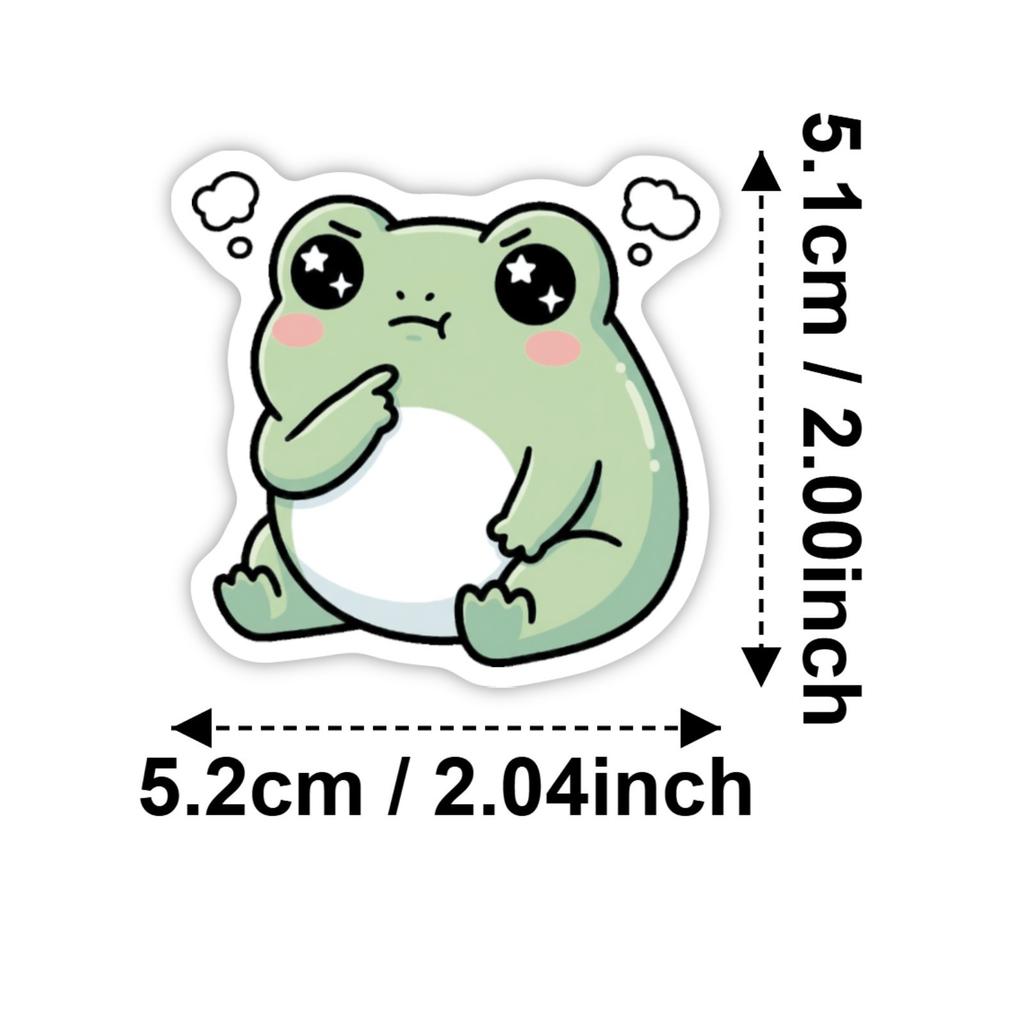 56 Frog Daily Sticker Set, Creative Cute Hand Account Notebook Material Children'S Stickers