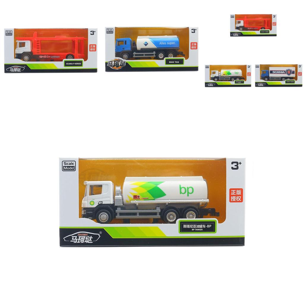 Alloy 164 Scania Man Engineering Truck Container Trailer Toy