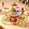 Langlebiges Weihnachtsgeschenk Kutsche Kristallkugel Spieluhr Schmuckstück Spieluhr Schnee Weihnachtsmann Schenkt Kindern Kleine Geschenke