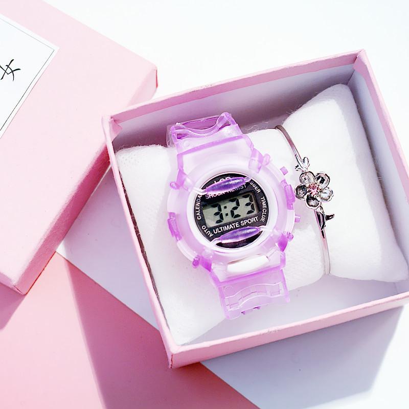 Ins – montre numérique pour enfants, montre étudiante, bracelet en Silicone coréen