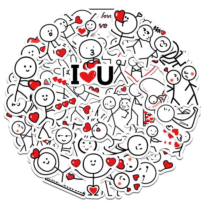 10/50PCS Cartoon Funny Matchman Stickers Match Man Graffiti Stickers for DIY Luggage Laptop Skateboard Motorcycle Bicycle Sticker 10pcs