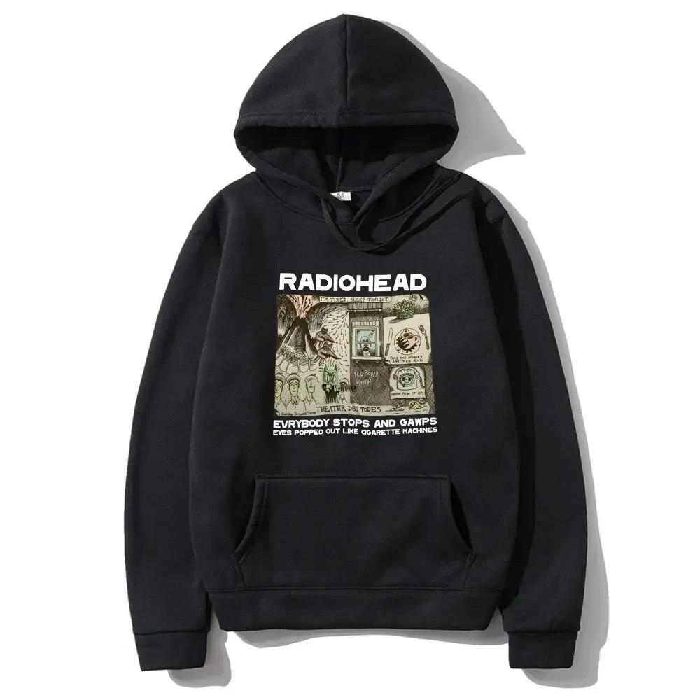 Moletom com capuz unissex Radiohead para crianças Hip Hop Radiohead Hoodies unissex para mulheres Harajuku Menino Menina Pulôver Moletom feminino Rapper Sweats Kids