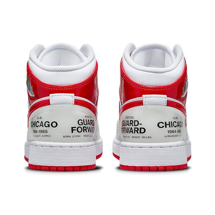 Air Jordan 1 Mid GS Rookie Season Dětské tenisky Bílá Univerzitní-červená DR6496-116