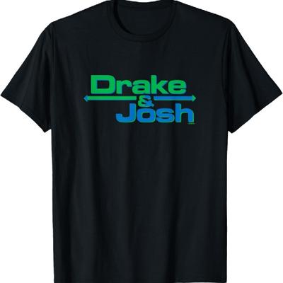 Klassische TV-Show T-Shirt mit großem Brustlogo
