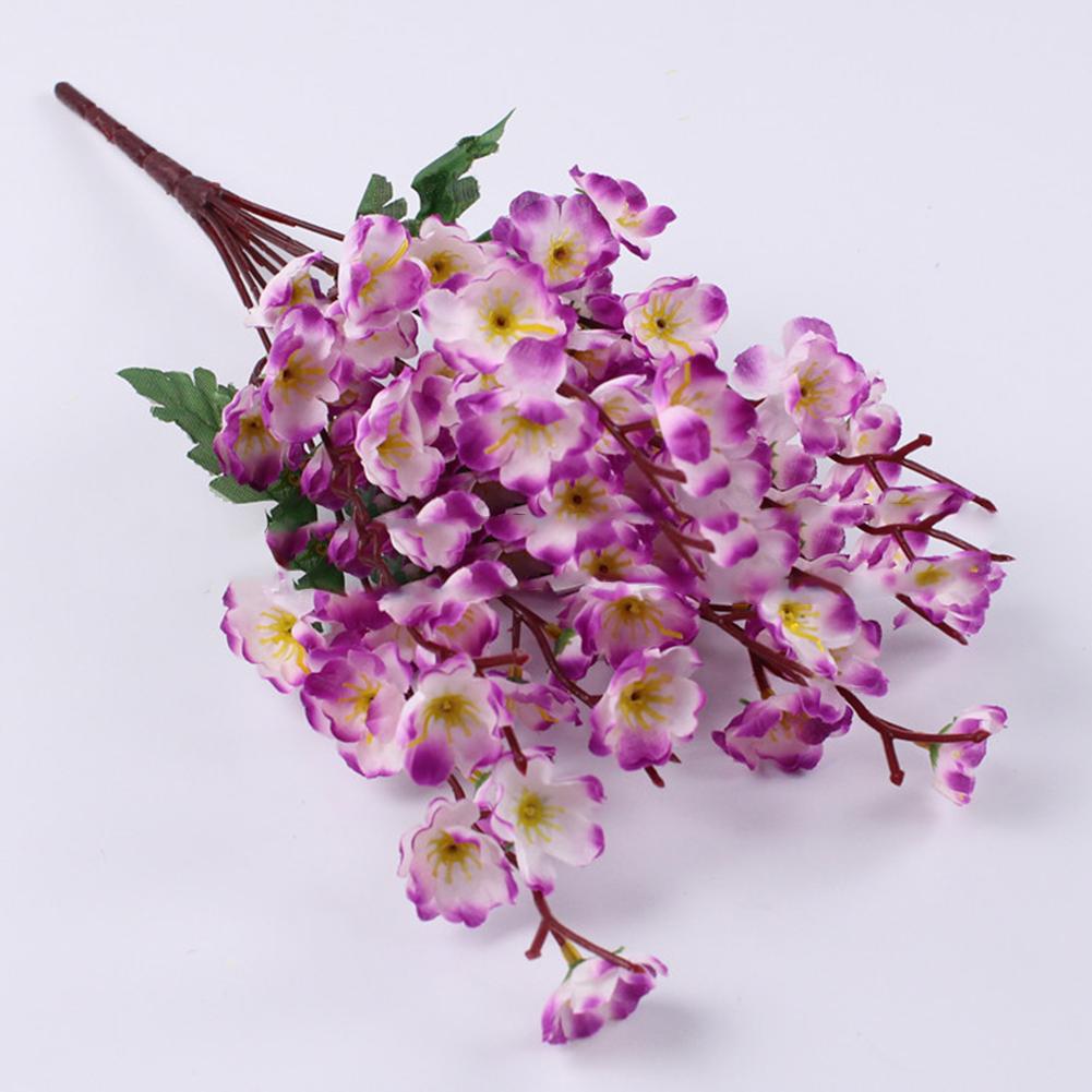 1 Bunch 38cm Artificial Plum Flower Silk Petals Spring Winter Garden Potted Plants Wedding Scene DIY Home Bouquet Decoration