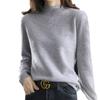 Autumn Winter Women Sweater Korean Fashion Warm Bottoming Shirts Half High Collar Basic Knitwear Solid Long Sleeve Pullovers