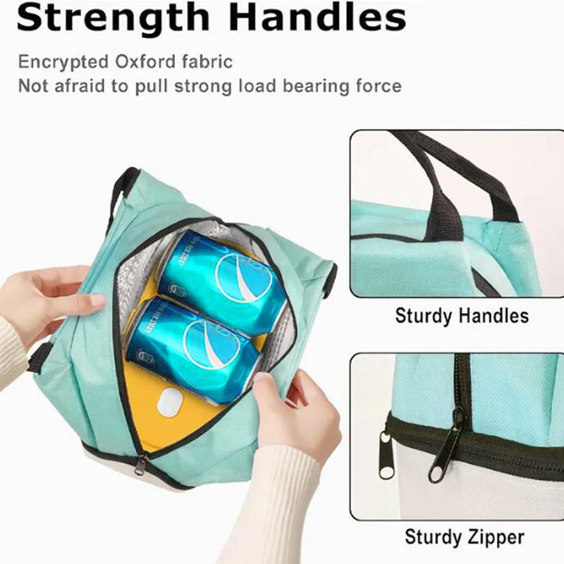 Kühltasche für Damen, tragbare Lebensmitteltasche für Arbeit, Studenten, Thermo-Lunchbox, Kühltasche, Kühltasche, Lunch-Tasche mit Schultergurt-Griff
