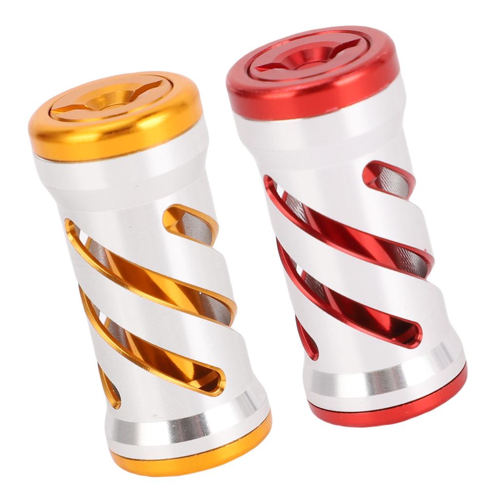 Fishing Reel Handle Grip Fishing Reel Handle Knob Alloy Lightweight Wear Resist Spiral Pattern Reel Handle Grip Ball