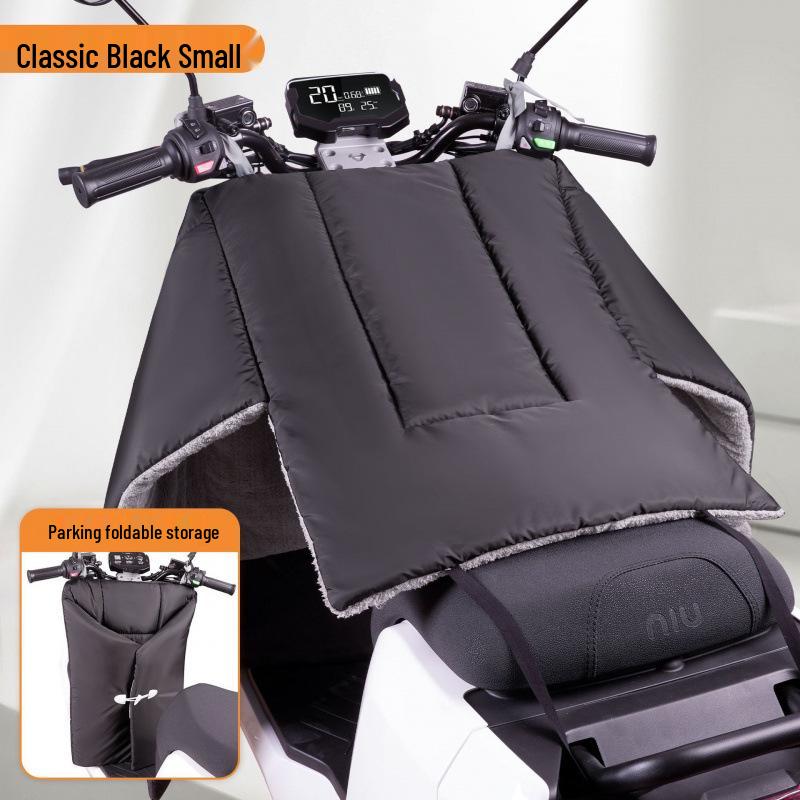 Electric Vehicle Windshield Winter Velvet Windproof Cover & Battery Motorcycle Knee Pads for Cold Protection
