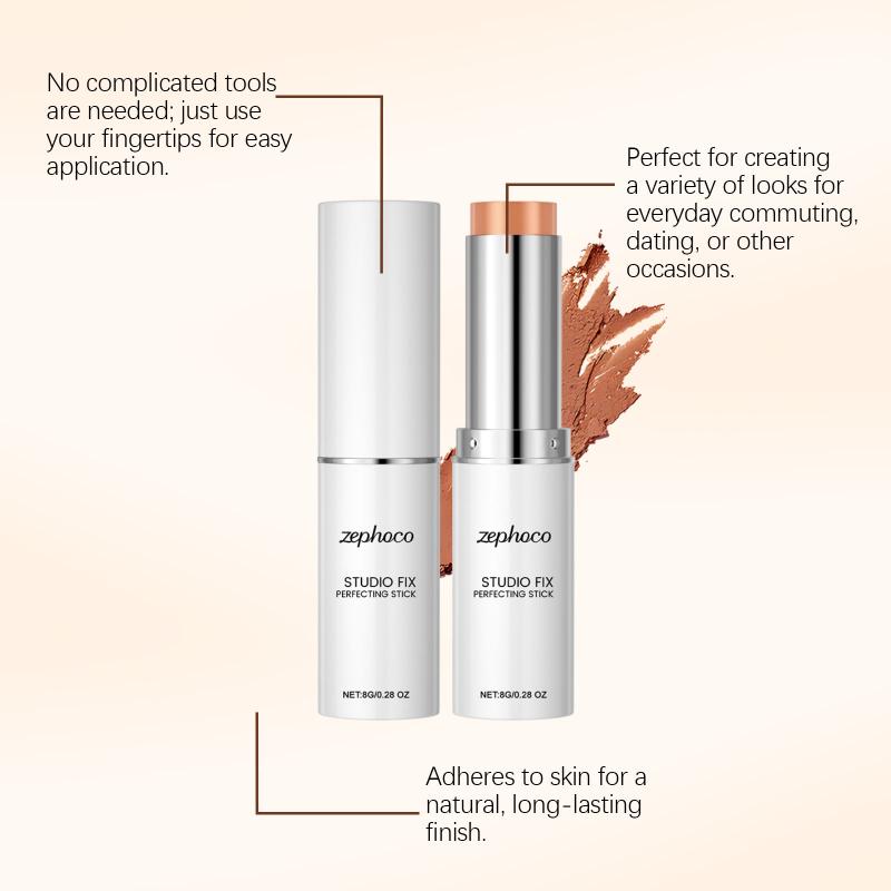 Foundation Stick Lightweight Natural Finish Evens Skin Tone Waterproof And Sweat Proof Makeup High Coverage Foundation