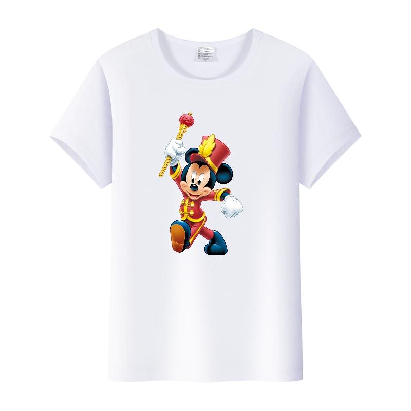 Casual Unisex Cartoon Minnie Tshirt Mickey Mouse Tops Graphic Clothes Summer Blouses T-shirt White 2000s Tees