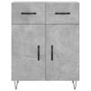 Sideboard Concrete Grey 69.5 x 34 x 90 cm Wood Based Panel