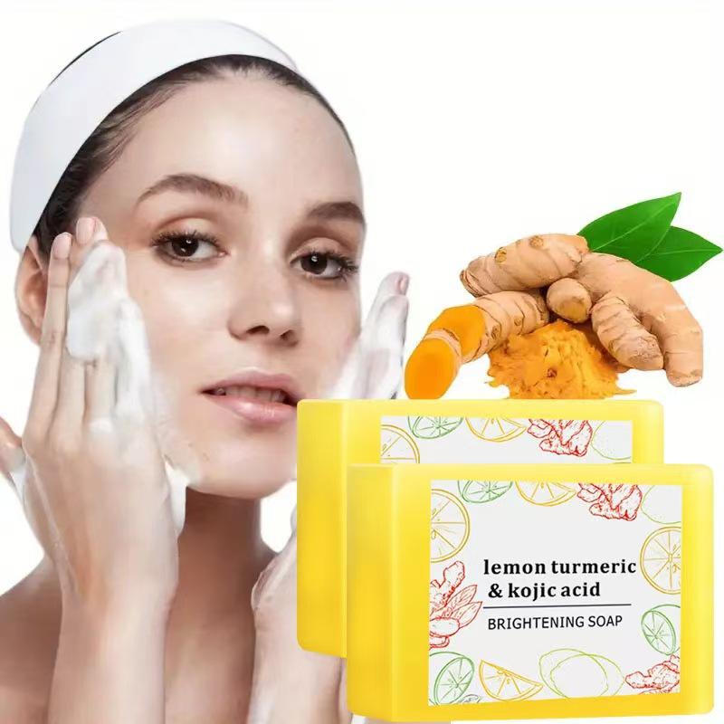 TK Style Lemon Turmeric Soap - European & American Azelaic Acid, Ginger Bath & Face Wash Soap