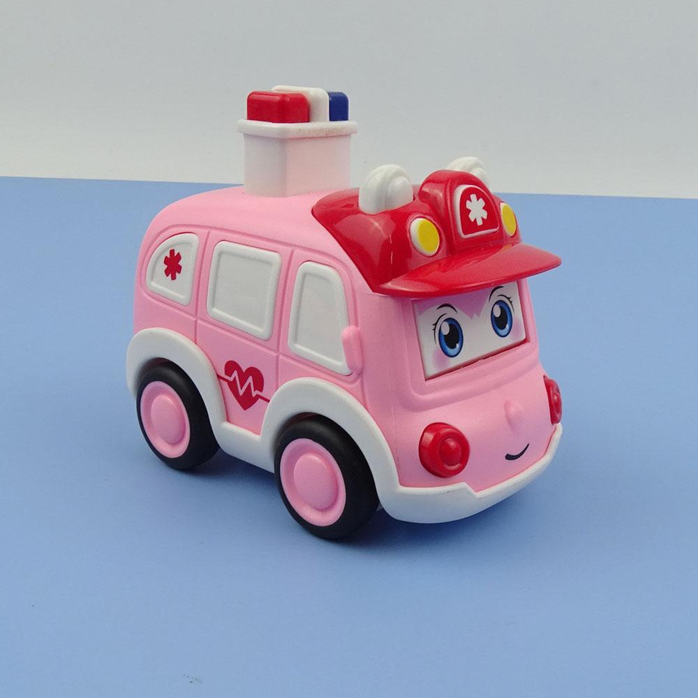 Q Cute Puzzle Enlightenment Toy Engineering Ambulance Police Car Fire Truck Falling Cartoon Cute Inertial Press