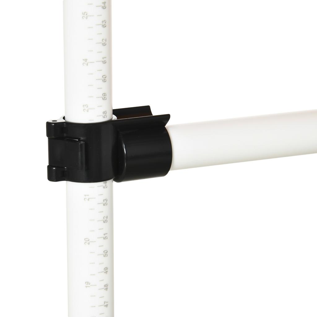 Agility Jump Ring for Dogs, Agility Set for Dogs, Agility Ring 2 in 1 Jump Ring Pole with Carrying Bag Plastic 74.5 x 66 x 91 cm White+Orange