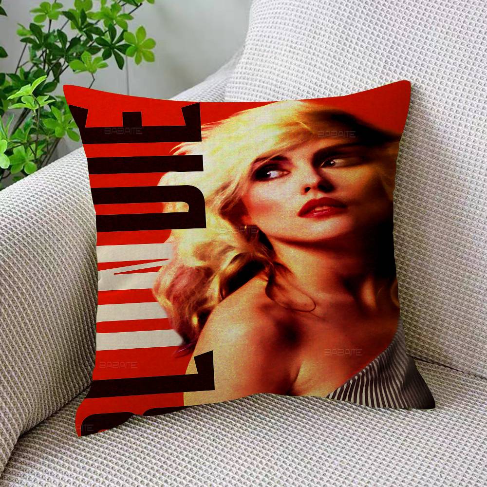Rock Band B-Blondie Pillow Gift Home Office Decoration Bedroom Sofa Car Cushion Cover Case 45x45