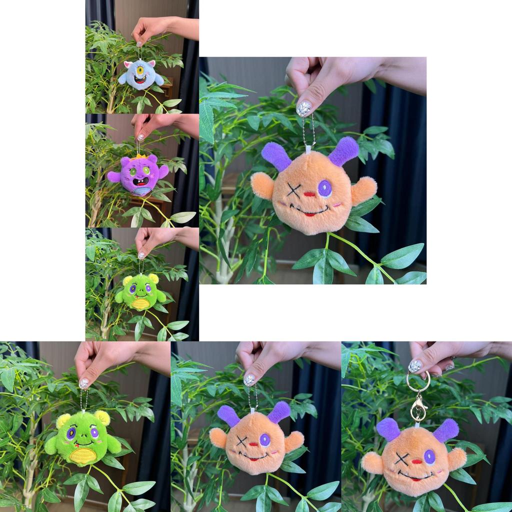 Adorable Plush Monster Keychain With Big Eyes Soft And Cuddly Miniature Doll For Kids