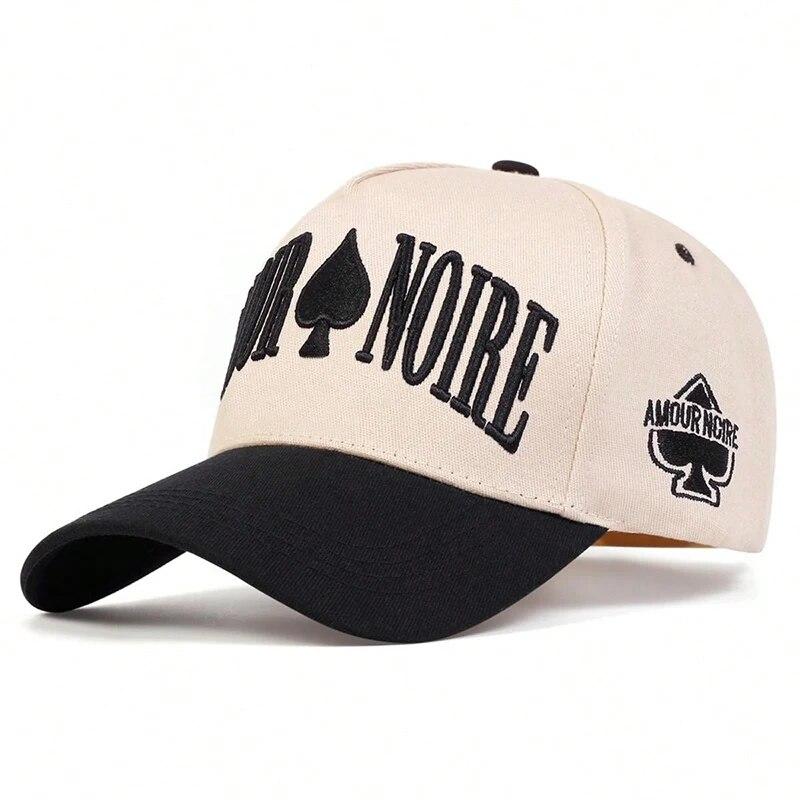 

Unisex Amour Noire Spades Embroidery Baseball Caps Spring And Autumn Outdoor Adjustable Casual Hats Sunscreen Hat