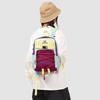 Colorblock Sport Backpack with Front Bungee Cord Buckle Strap Casual Lightweight Daypack for Outdoor Travel